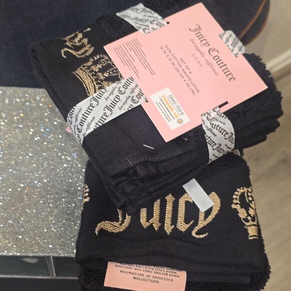 Juicy Couture Home Signature Crown Logo Hand & Wash Towel Set - Picture 8 of 8